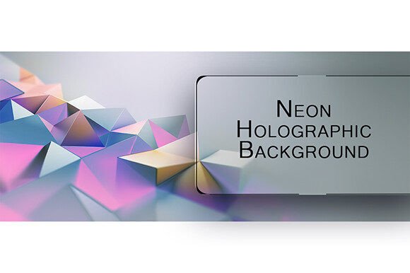Download Neon Holographic Background - Holographic background Collection