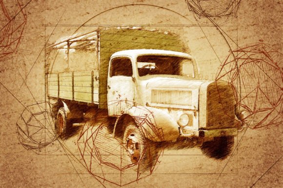 Download Vintage Truck Printable Graphics Pack 22 - Premium Resources