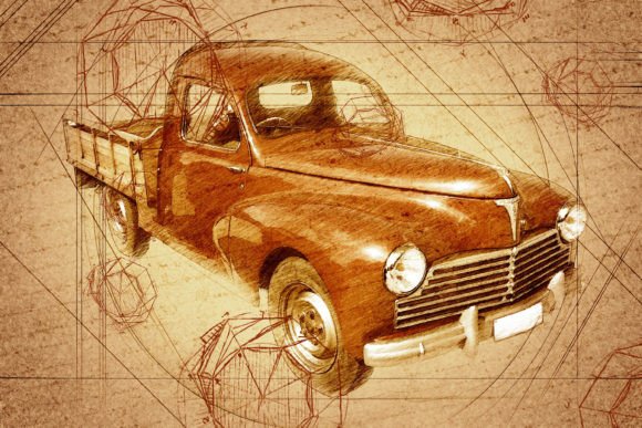 Download Vintage Truck Printable Graphics Pack 21 - Premium Resources