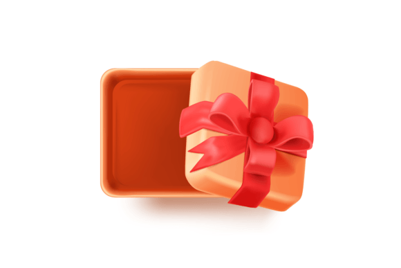 Download 3d Orange Gift Box. Top View Giftbox, Ve - Giftbox Collection