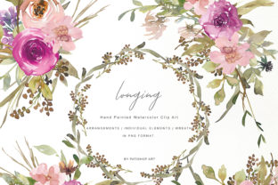 Download Watercolor Dusty Pink and Purple Flowers - Dusty pink Collection