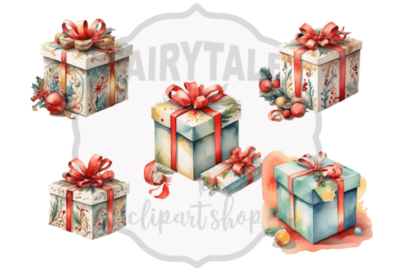 Download Christmas Watercolor Giftbox - Giftbox Collection