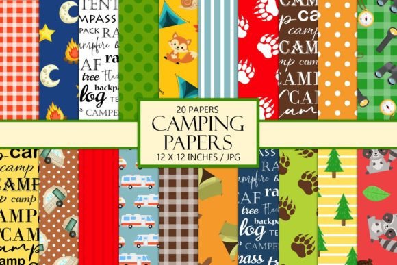 Download Camping and Forest Scrapbook Papers - Scrapbook papers Collection
