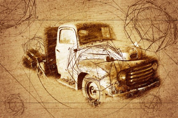 Download Vintage Truck Printable Graphics Pack 24 - Premium Resources
