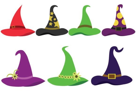Download SET Witch Hat Vector - Witch hat vector Collection