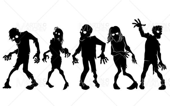 Download Zombie Silhouettes Set - Zombie silhouettes Collection