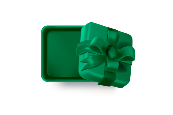 Download Open Green Cube. Realistic Giftbox for a - Giftbox Collection