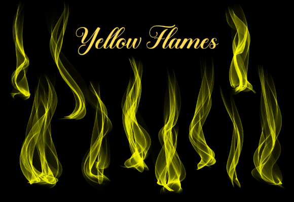 Download Bright Yellow Realistic Flames - Flames Collection